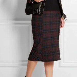Elizabeth & James Maeve Seersucker Plaid Pencil Skirt